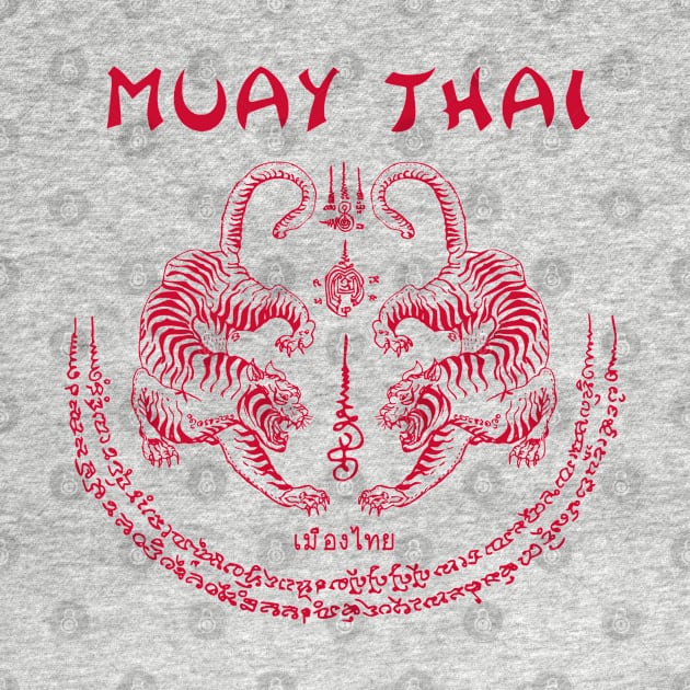 Muay Thai Tiger Sak Yant Tattoo Kickboxing Thailand by VintCam
